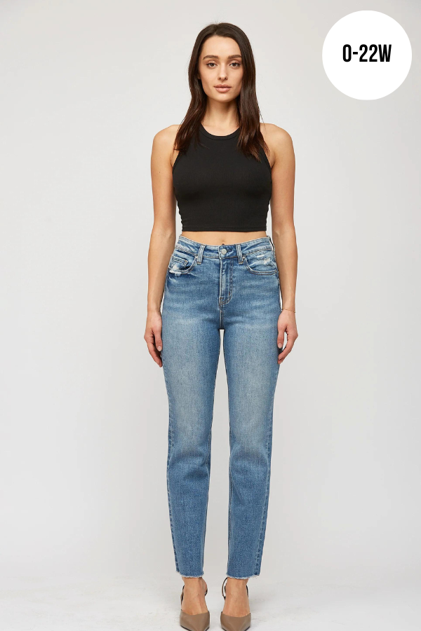 Mica Medium Wash Straight Leg Jean