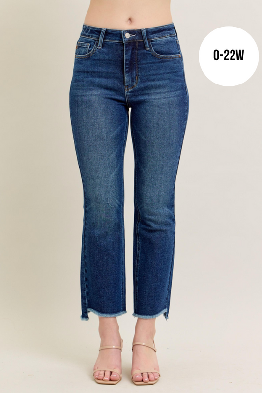 Judy Blue Dark Wash Kick Flare- Short