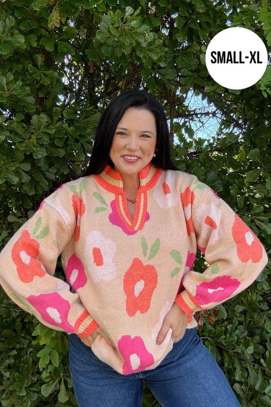 Pressed Florals Sweater