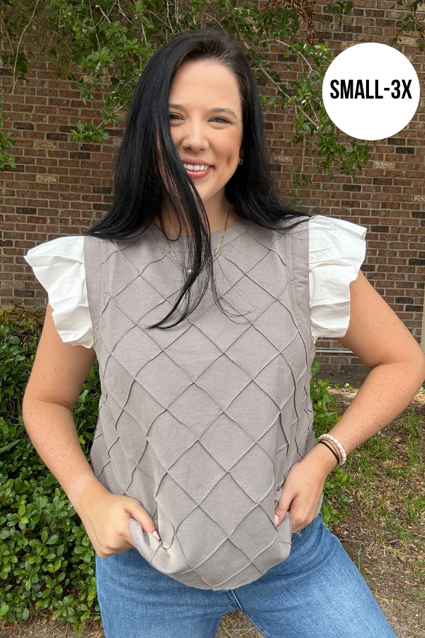 Faux Suede Top