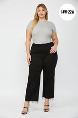 Mica Curve Wide Leg Crop Jeans