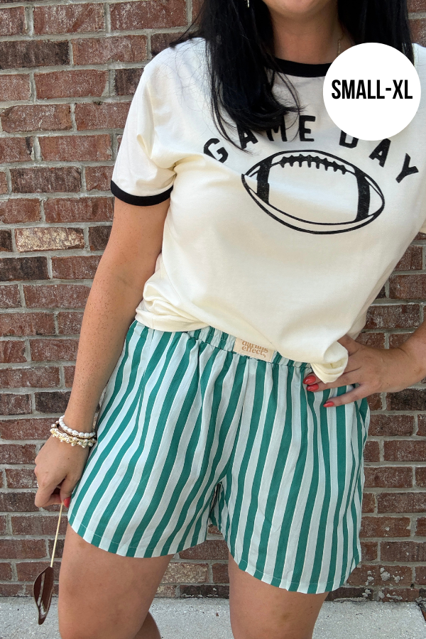 Sicily Stripes Teal Shorts