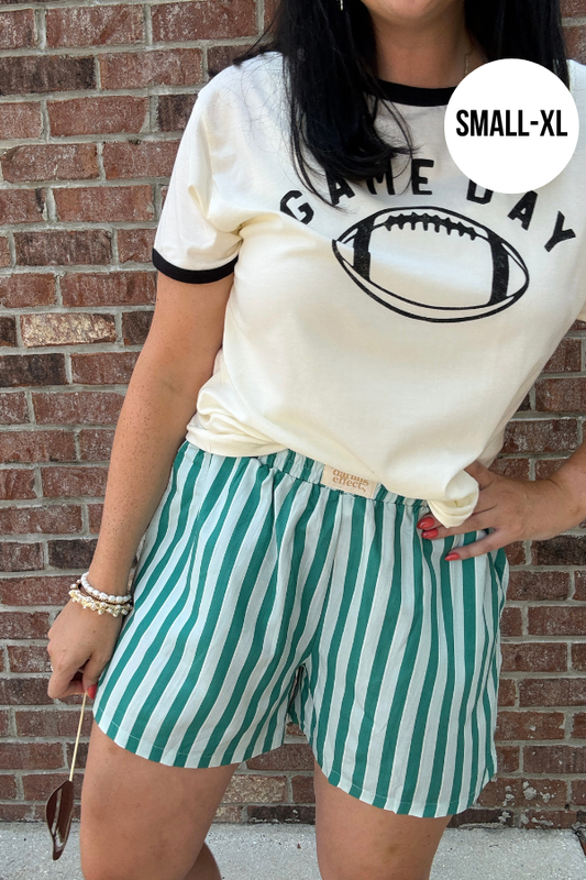 Sicily Stripes Teal Shorts