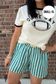 Sicily Stripes Teal Shorts