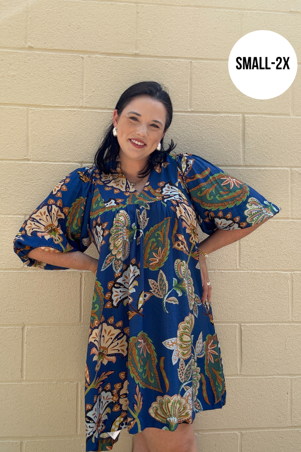 Abstract Blue Dress