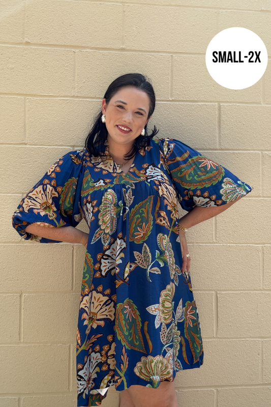 Abstract Blue Dress