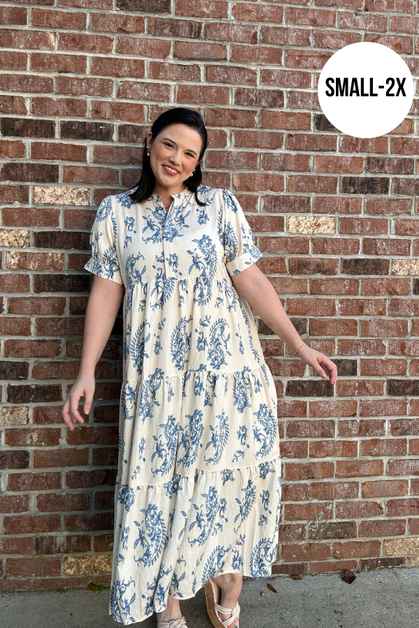 Tiered Textured Midi Dress - Shop Ravel