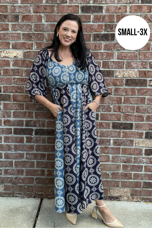 Floral Bloom Smocked Maxi Dress