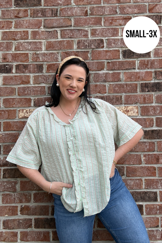 Ruffle Trim Top - Shop Ravel