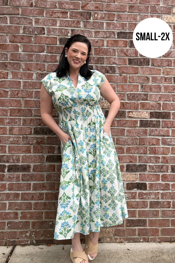 Smocked Waist Midi Dress - Shop Ravel