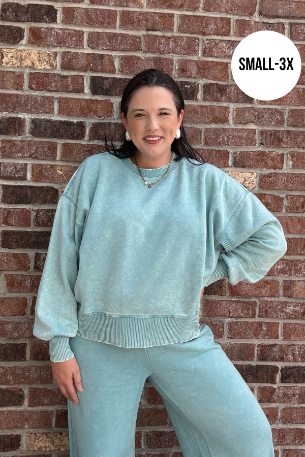 Dusty Teal Pullover