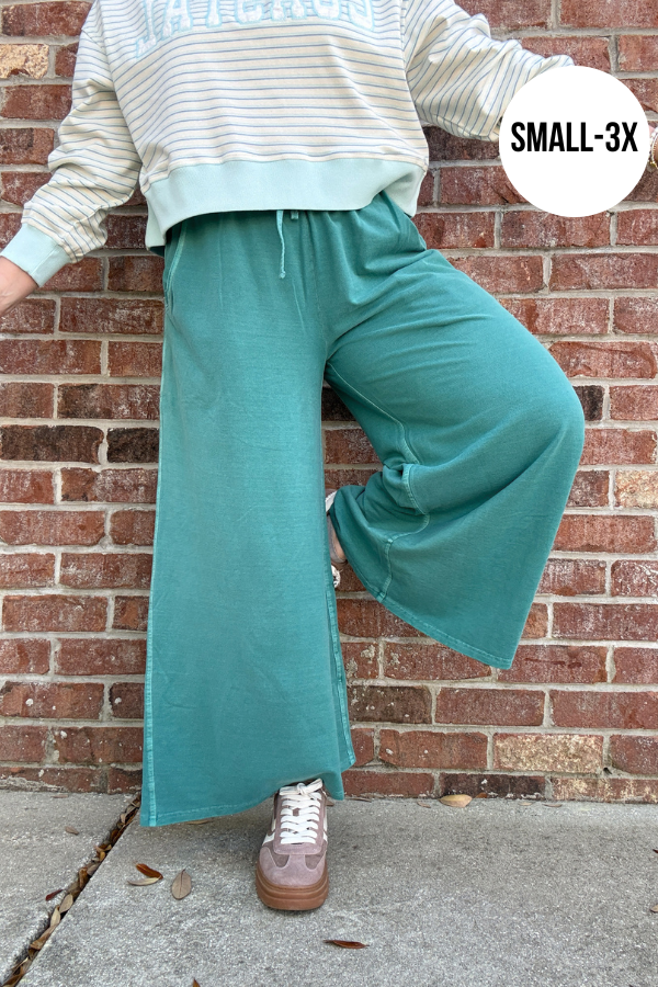 Pigment Dye Pants - Teal