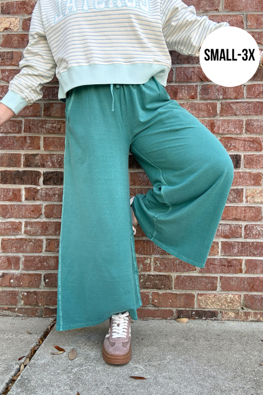 Pigment Dye Pants - Teal