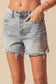 Mid Rise Distressed Denim Shorts - Shop Ravel
