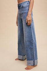 Cuffed 90s Style Denim