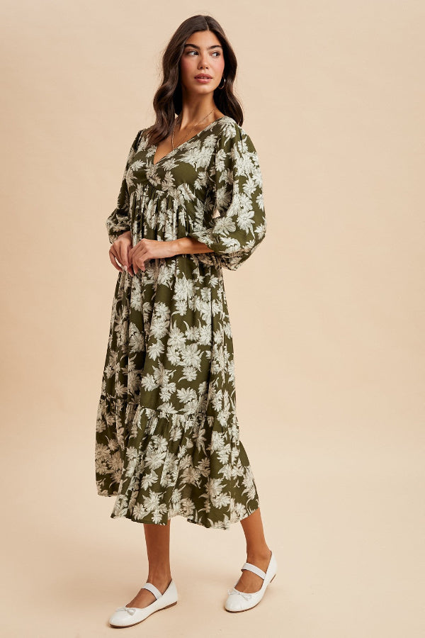 Gathered Around Midi Dress