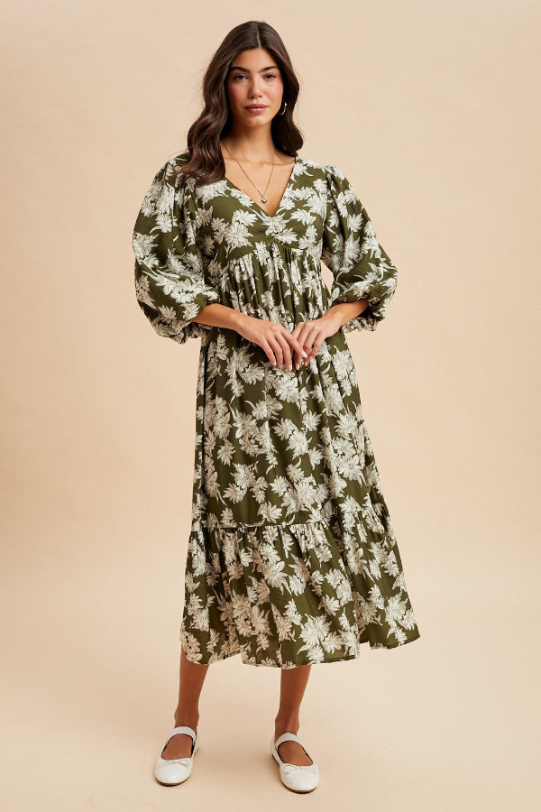 Gathered Around Midi Dress