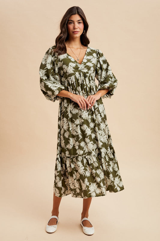 Gathered Around Midi Dress