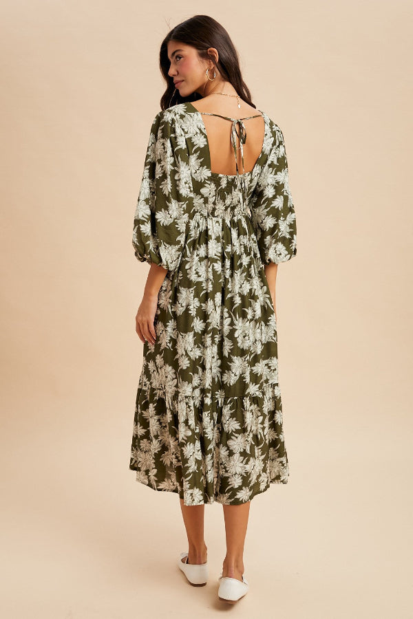 Gathered Around Midi Dress