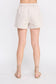 Twill Box Pleat Shorts - Stone - Shop Ravel
