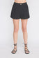 Twill Box Pleat Shorts - Black - Shop Ravel