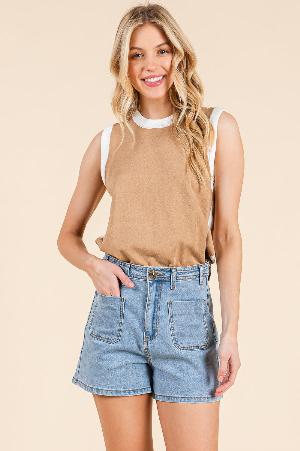 Pocket Denim Shorts