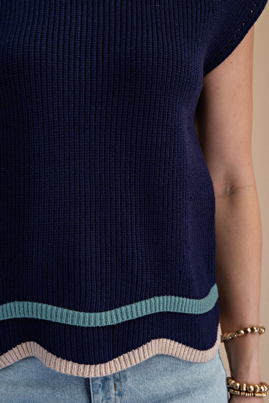 Mock Neck Knit Top