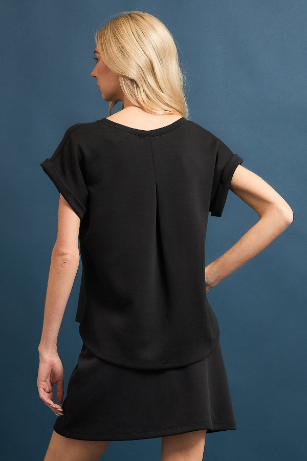 Buttery Soft Cuff Sleeve Pleated Top - Shop Ravel