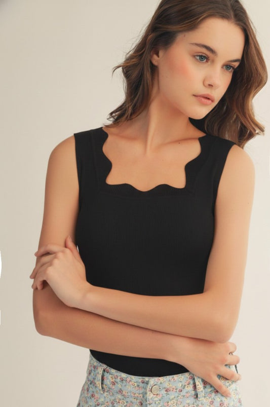 Sweet Elegance Knit Tank - Black - Shop Ravel