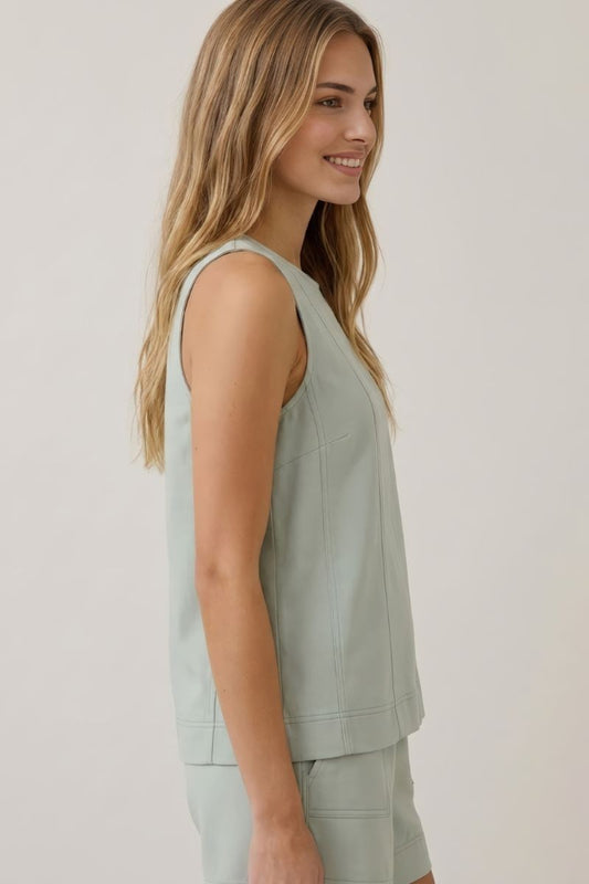 Flare Contrast Top - Shop Ravel