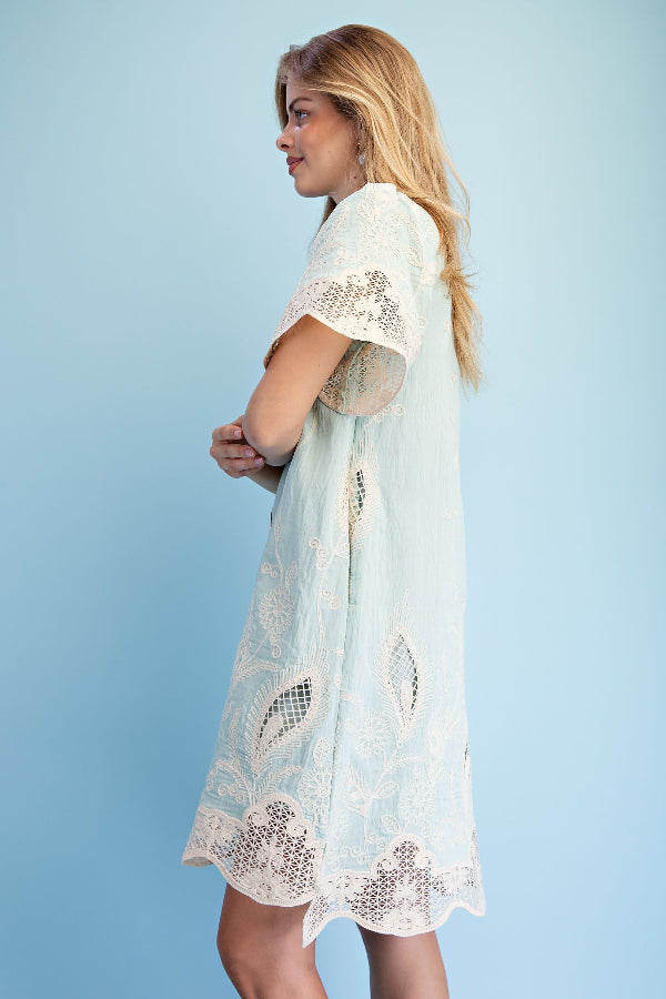 Crochet Details Dress - Shop Ravel