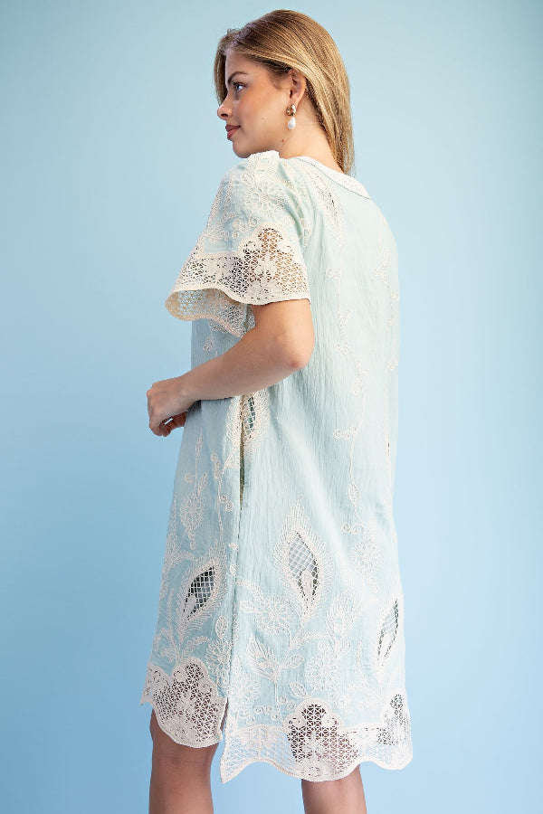 Crochet Details Dress - Shop Ravel