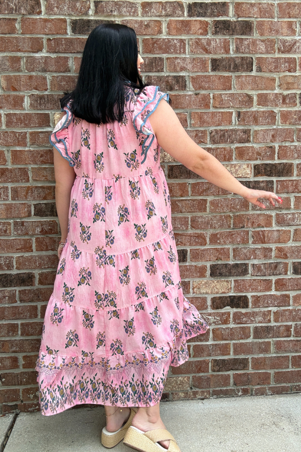 Pink Mix Midi Dress - Shop Ravel