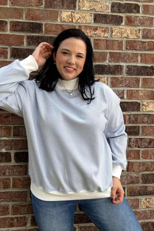 Striped Sweatshirt Top