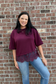 Tell Me About It Top - Burgundy