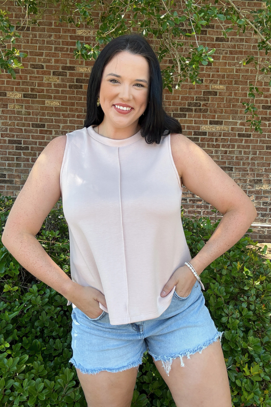 Buttery Soft Knit Tank- Dusty Rose