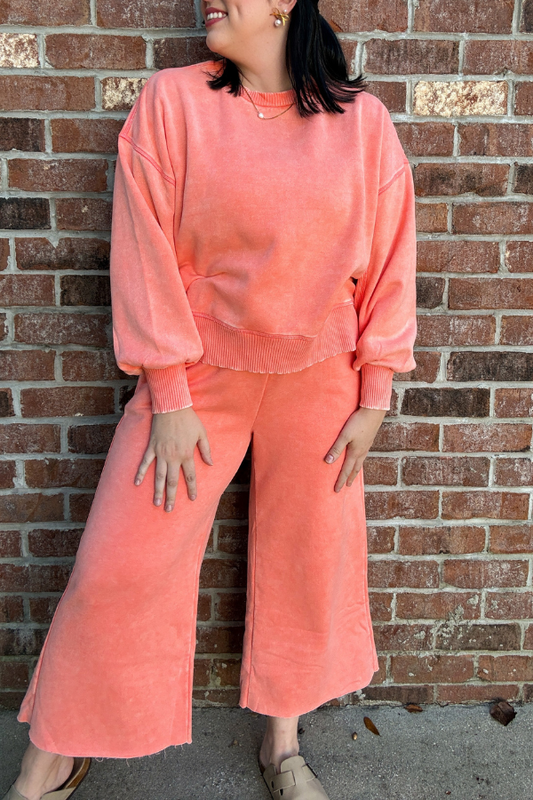 Keep It Comfy Sweatpants- Coral