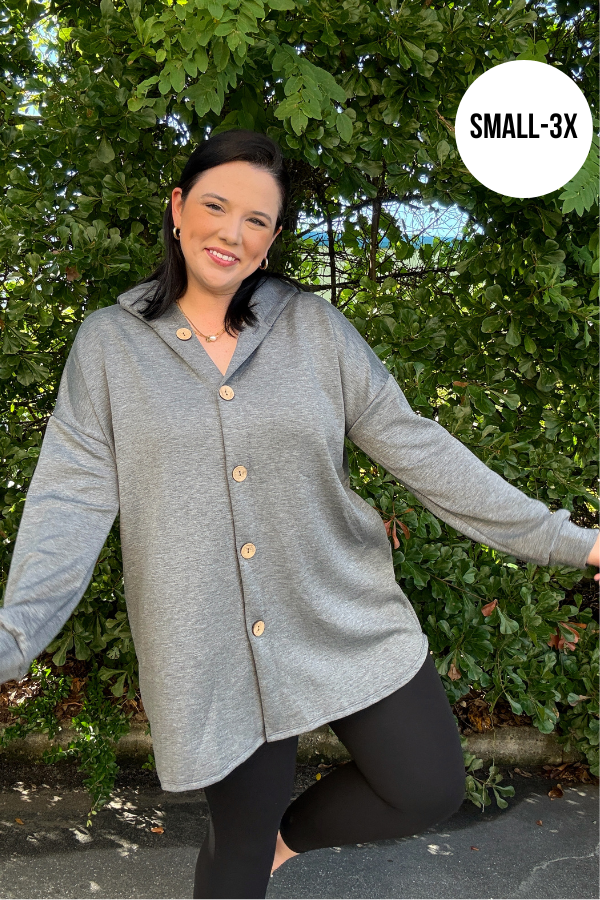 Solid Scuba Hoodie Cardigan