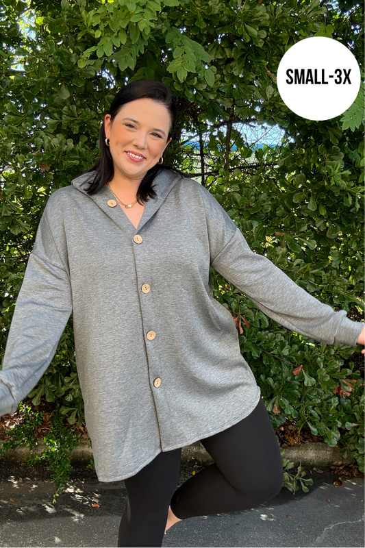 Solid Scuba Hoodie Cardigan