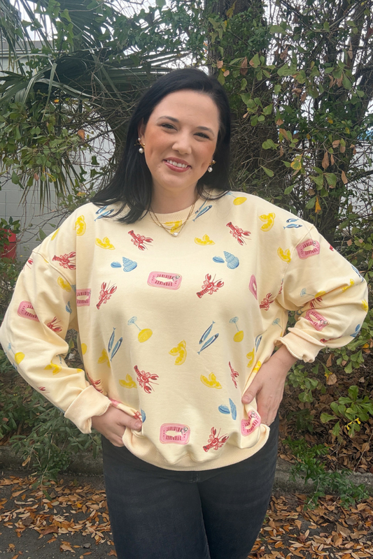 Sea Print Sweatshirt - Shop Ravel