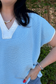 Textured Knit V- Neck Top - Shop Ravel