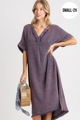 Midnight Waves Midi Dress