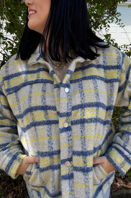 Plaid Button Down Jacket