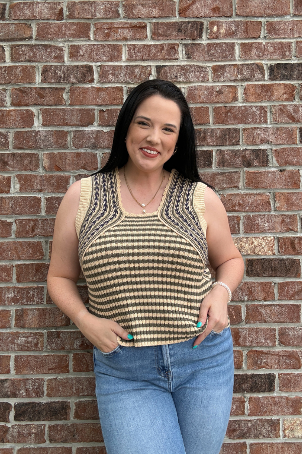 Patchwork Stripe Knit Tank - Shop Ravel