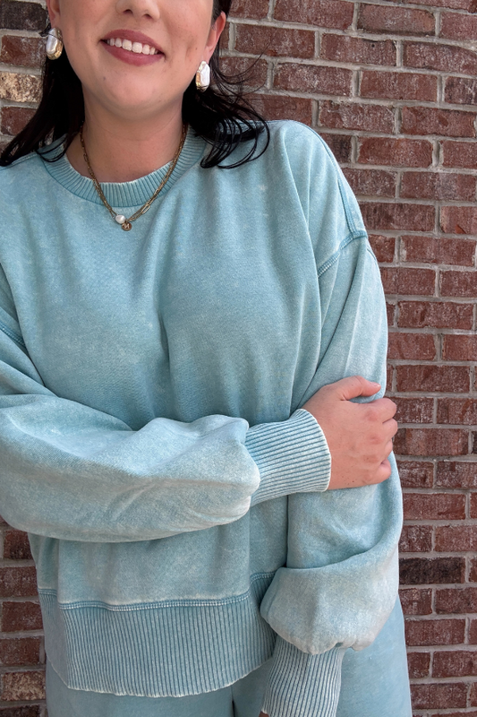 Dusty Teal Pullover