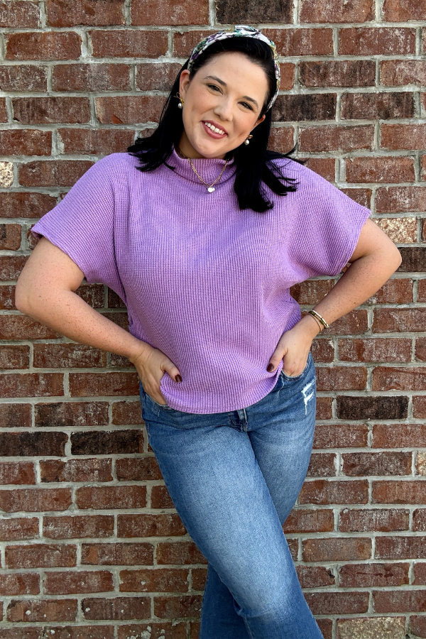 Mock Up Sweater- Lavender