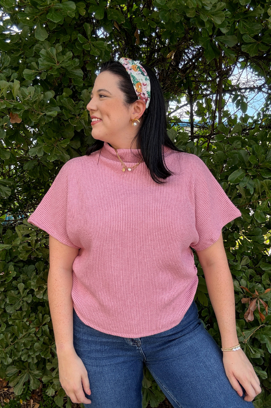 Mock Up Sweater- Rose