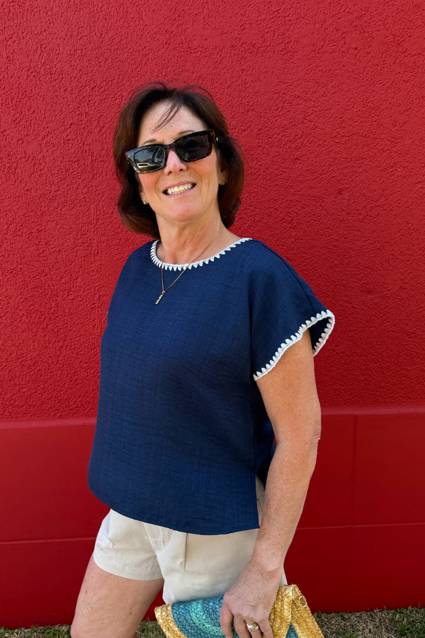 Navy Nights Top