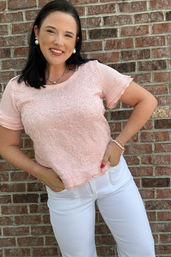 Textured Floral Top - Shop Ravel
