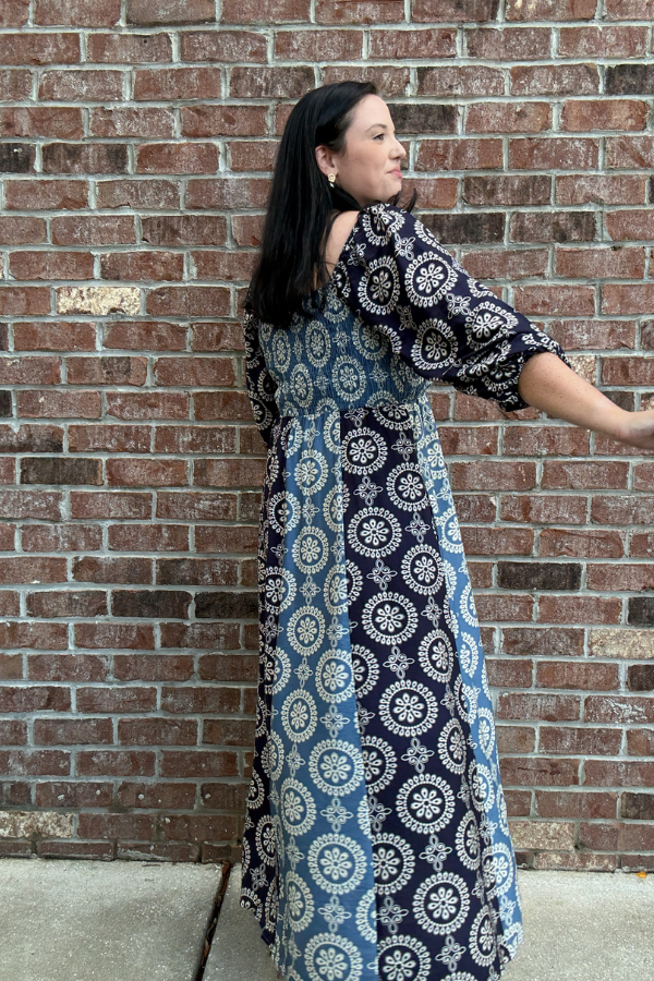Floral Bloom Smocked Maxi Dress